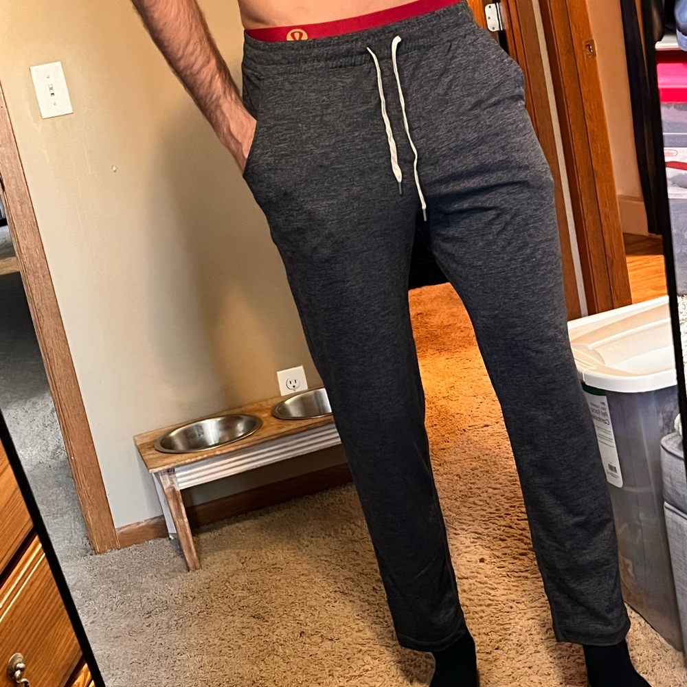 Mens Soft Gray Lounger Pant - Picture 3 of 4